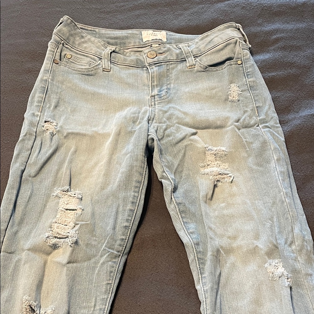 Celebrity Pink -Dawson Super Skinny Light denim Distressed Boyfriend Jeans